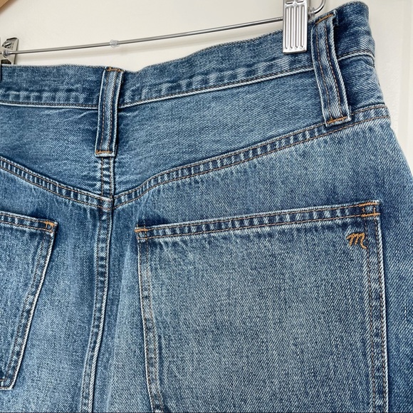 NWOT Madewell Rigid Denim Straight Mini Skirt: Destructed Edition Size 30 - Picture 9 of 13